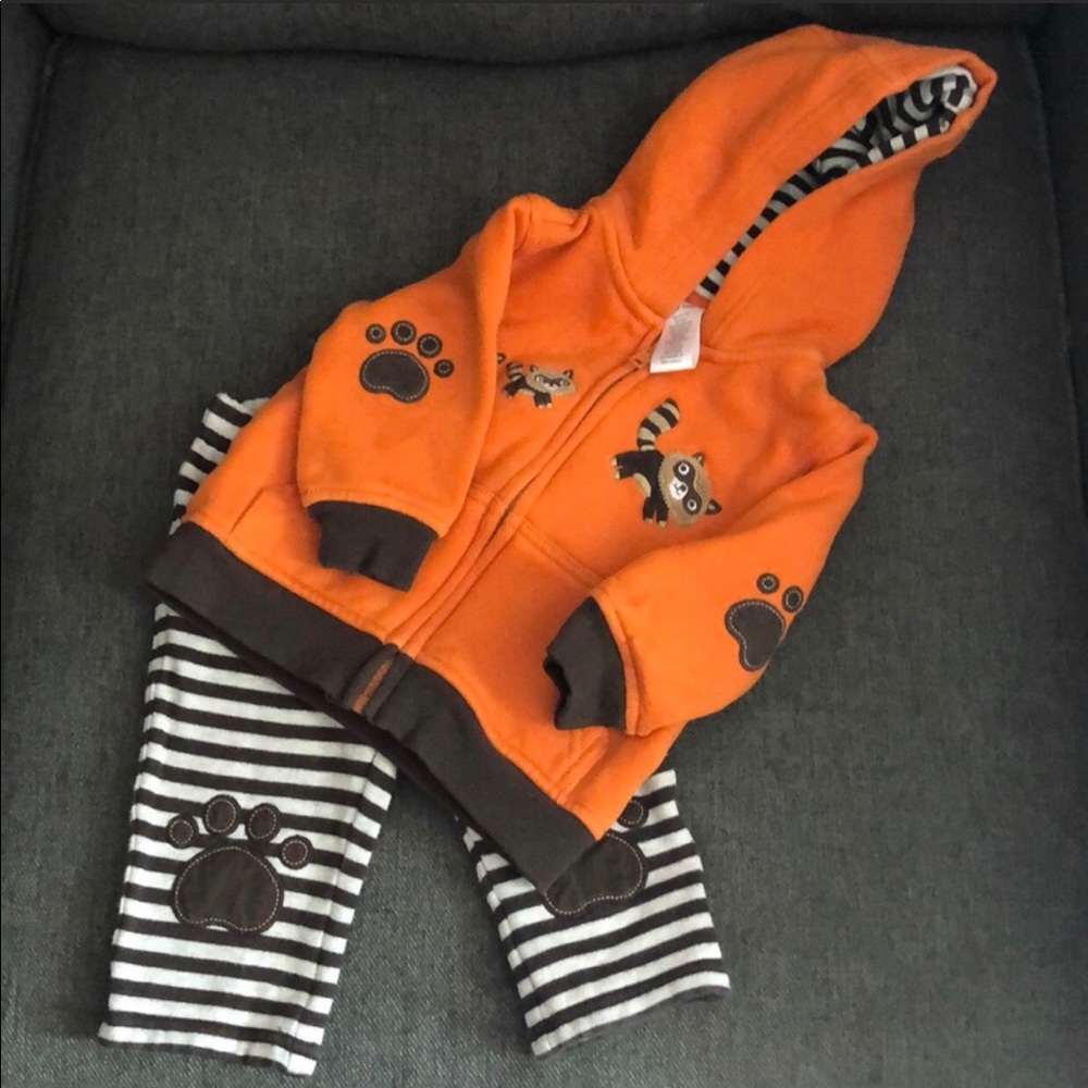 Orange boys Gymboree Sweatshirt and Pants 6-12mo